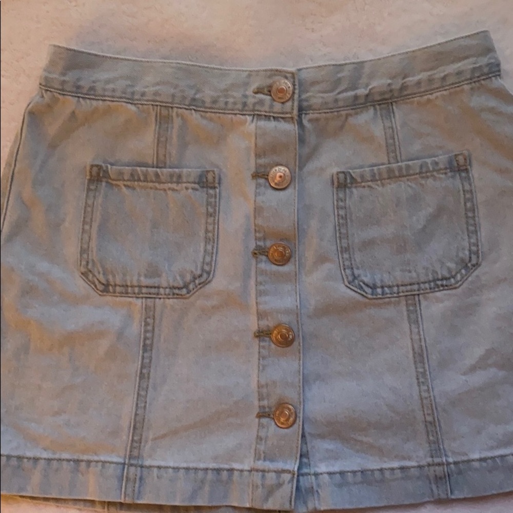 Mini jean skirt faded